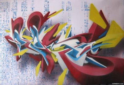 digital 3d graffiti alphabet 